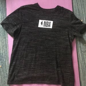 Black and white NBA logo shirt